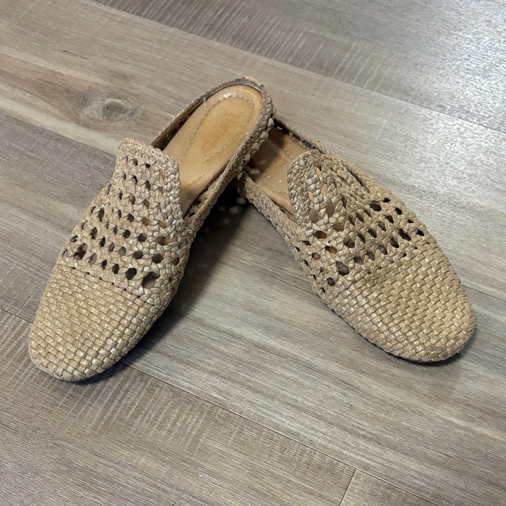 Born Natural Woven Slip-On Loafers